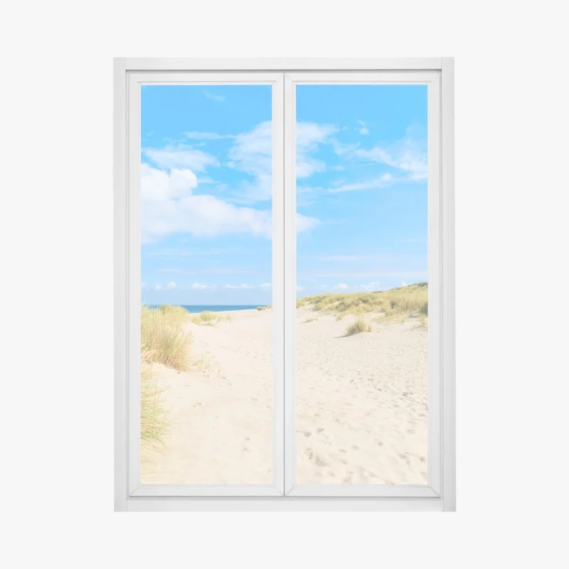 Adesivo per finestra serenità delle dune di Ellenbogen, Sylt