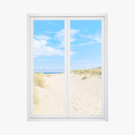 Adesivo per finestra serenità delle dune di Ellenbogen, Sylt • Wallissimo®