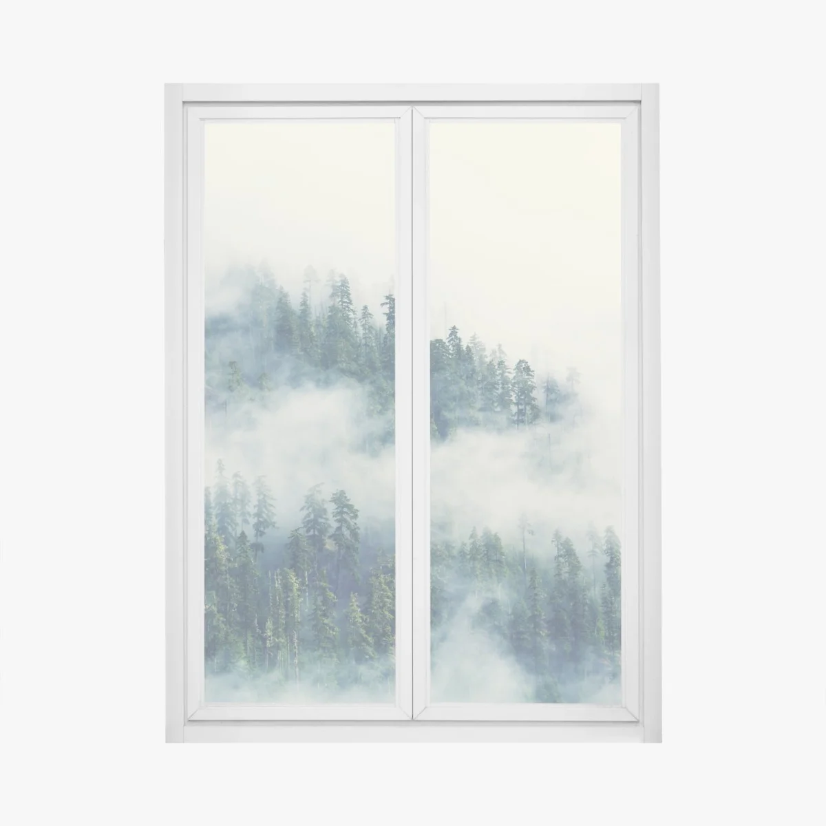Adesivo per finestra foresta nebbiosa magica • Wallissimo® Adesivo per finestra foresta nebbiosa magica • Wallissimo®