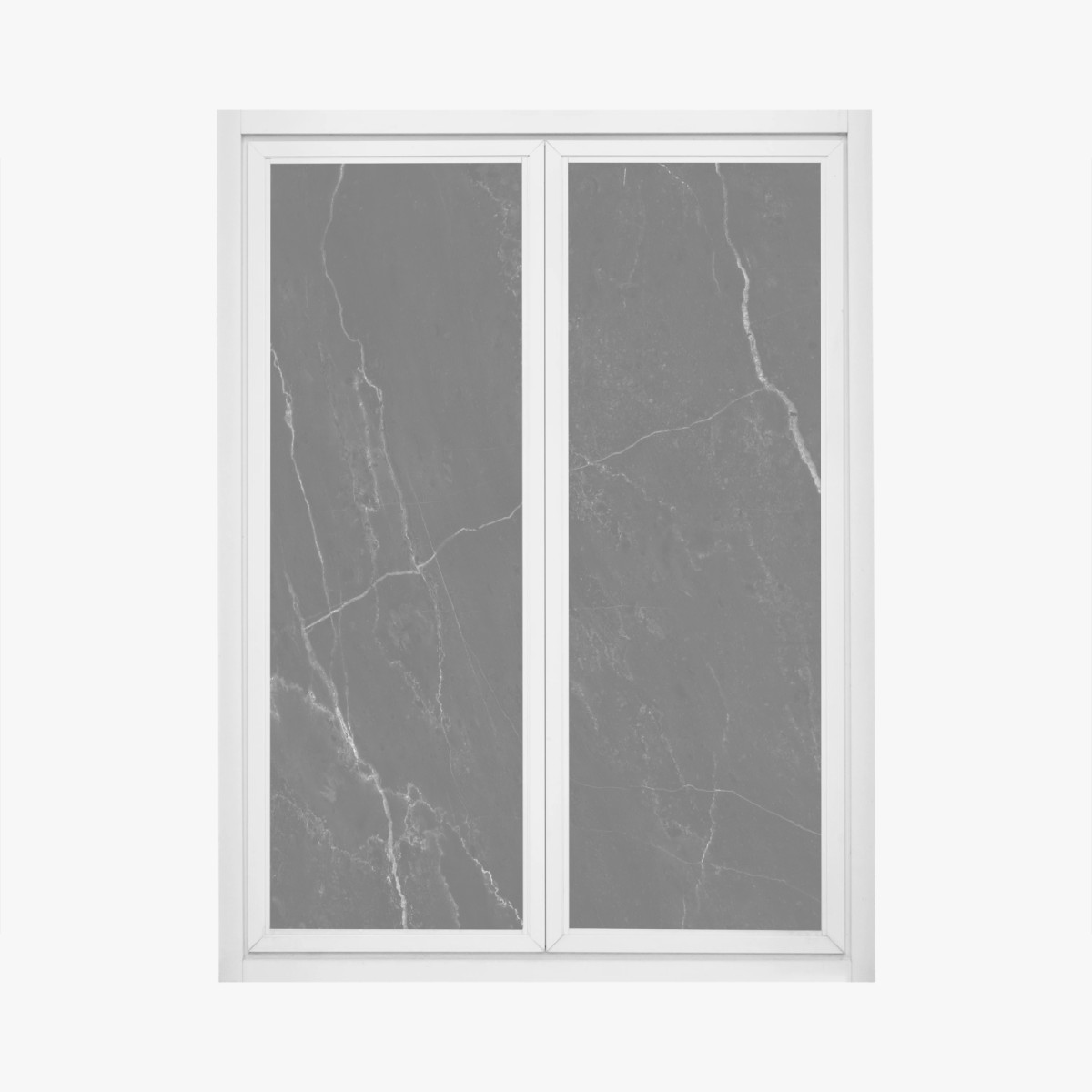 Adesivo per finestra marmo nero elegante con venature bianche • Wallissimo®