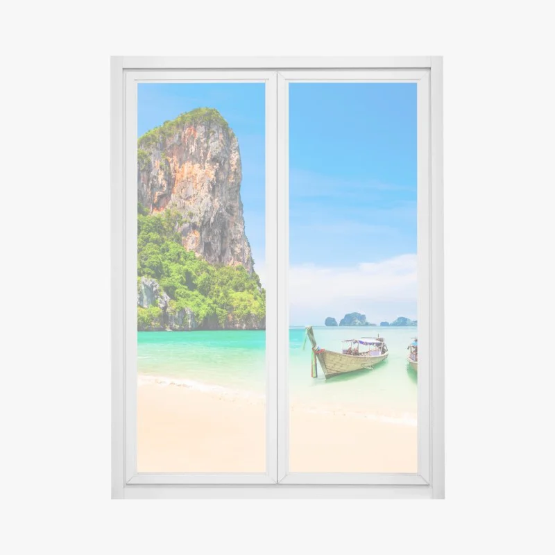 Adesivo per finestra paradiso tropicale in Thailandia