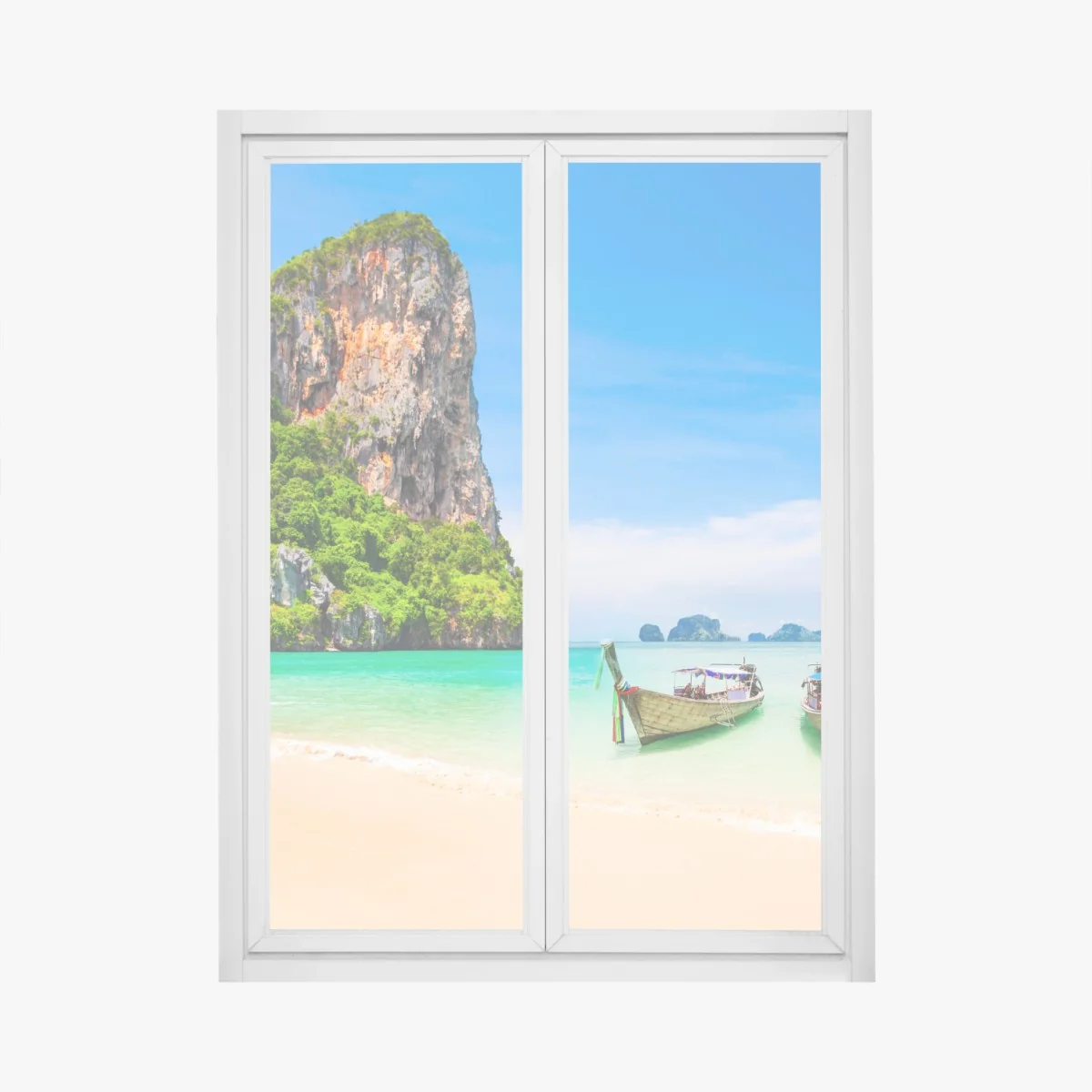 Adesivo per finestra paradiso tropicale in Thailandia • Wallissimo® Adesivo per finestra paradiso tropicale in Thailandia • Wallissimo®