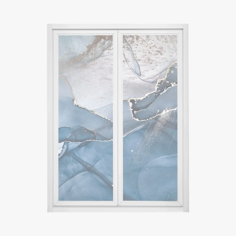 Adesivo per finestra abissi dorati: trama astratta in inchiostro ad alcool