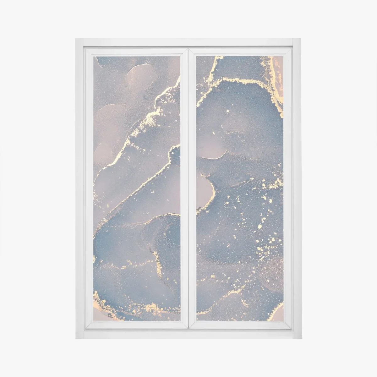 Adesivo per finestra marmo liquido con venature dorate • Wallissimo® Adesivo per finestra marmo liquido con venature dorate • Wallissimo®