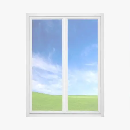 Adesivo per finestra prato verde sotto un cielo azzurro • Wallissimo®
