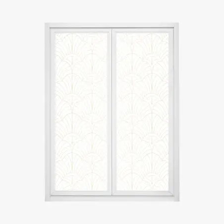 Adesivo per finestra motivo art déco dorato elegante • Wallissimo®