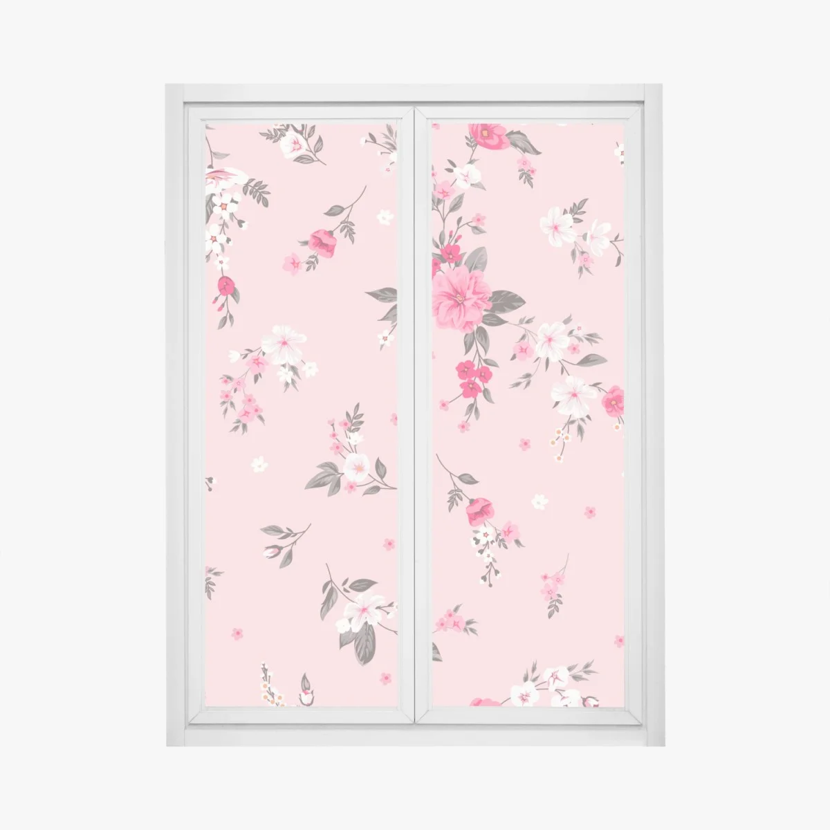 Adesivo per finestra motivo floreale rosa pastello elegante • Wallissimo® Adesivo per finestra motivo floreale rosa pastello elegante • Wallissimo®