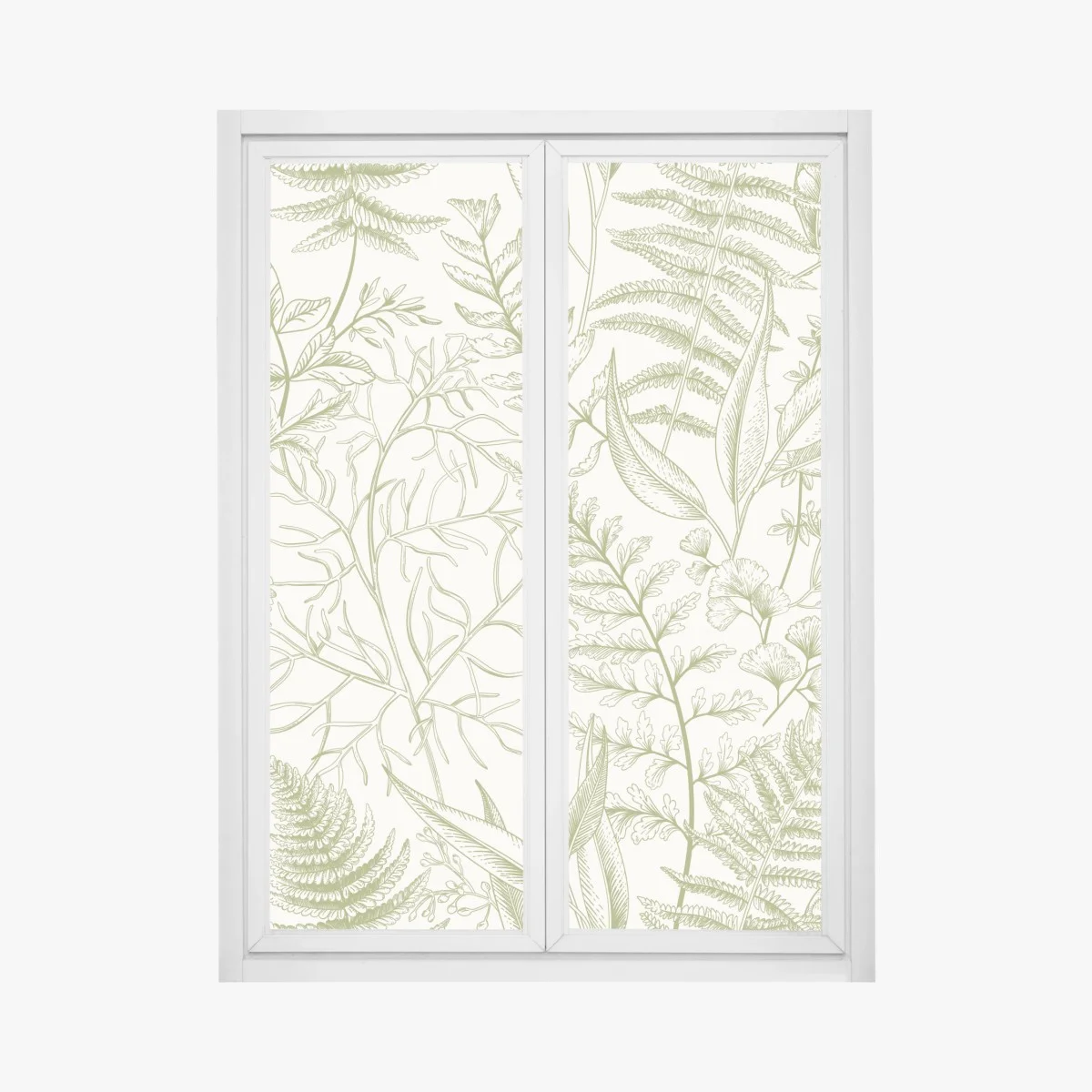Adesivo per finestra motivo botanico verde elegante • Wallissimo® Adesivo per finestra motivo botanico verde elegante • Wallissimo®