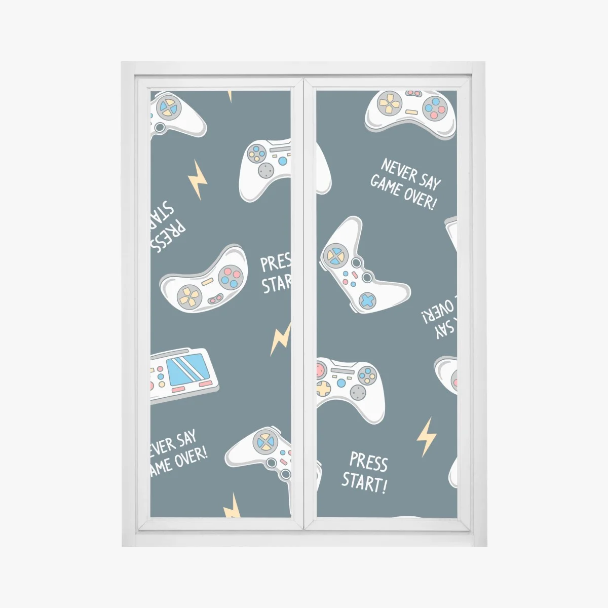 Adesivo per finestra motivo gamer con controller e console • Wallissimo® Adesivo per finestra motivo gamer con controller e console • Wallissimo®