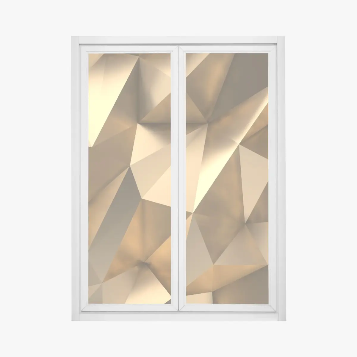 Adesivo per finestra motivo geometrico dorato effetto sfaccettato • Wallissimo® Adesivo per finestra motivo geometrico dorato effetto sfaccettato • Wallissimo®
