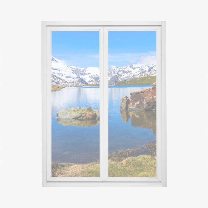 Adesivo per finestra riflessi del Cervino sullo Stellisee