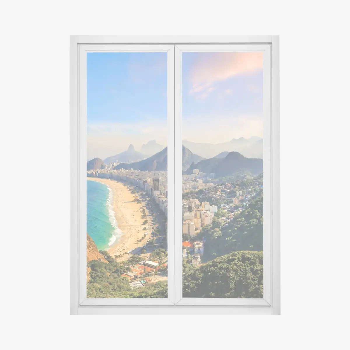 Adesivo per finestra vista aerea di Copacabana, Rio de Janeiro • Wallissimo®