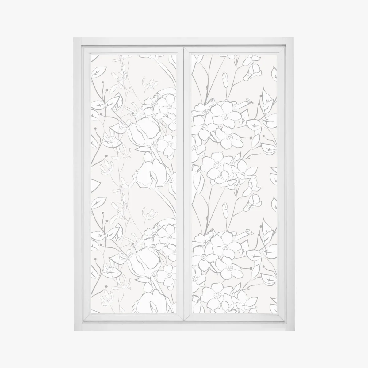 Adesivo per finestra motivo floreale delicato su sfondo rosa • Wallissimo® Adesivo per finestra motivo floreale delicato su sfondo rosa • Wallissimo®