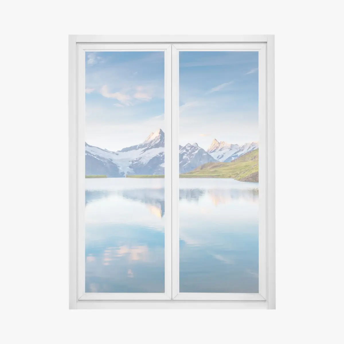 Adesivo per finestra panorama alpino: Bachalpsee Grindelwald • Wallissimo® Adesivo per finestra panorama alpino: Bachalpsee Grindelwald • Wallissimo®