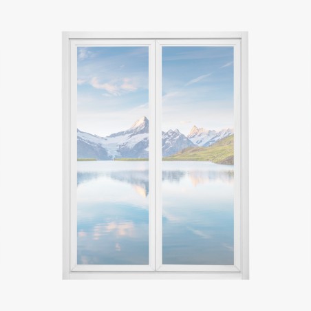 Adesivo per finestra panorama alpino: Bachalpsee Grindelwald • Wallissimo®
