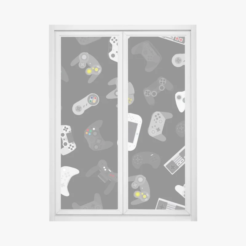 Adesivo per finestra pattern di controller da gioco retrò