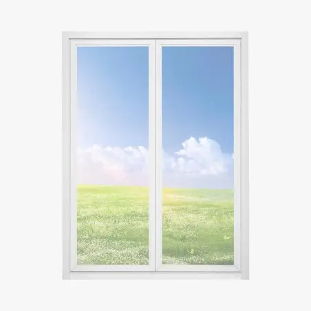 Adesivo per finestra prato primaverile sotto il cielo azzurro • Wallissimo®