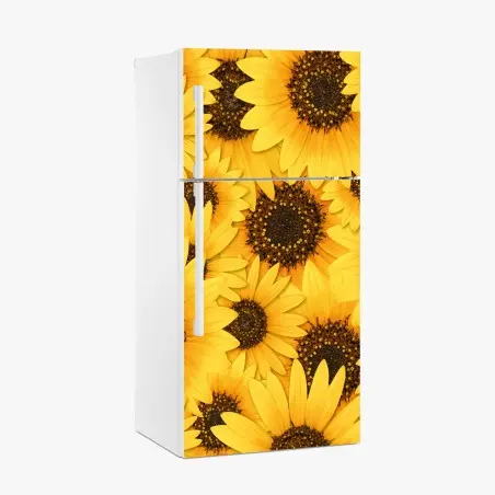 Adesivo per frigorifero esplosione di girasoli • Wallissimo®