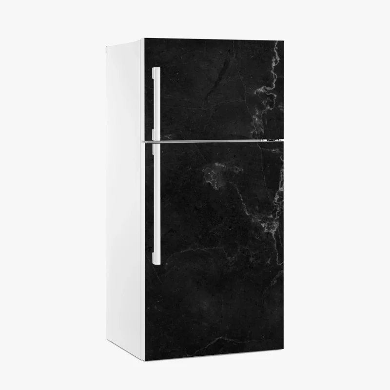 Adesivo per frigorifero marmo nero venato elegante