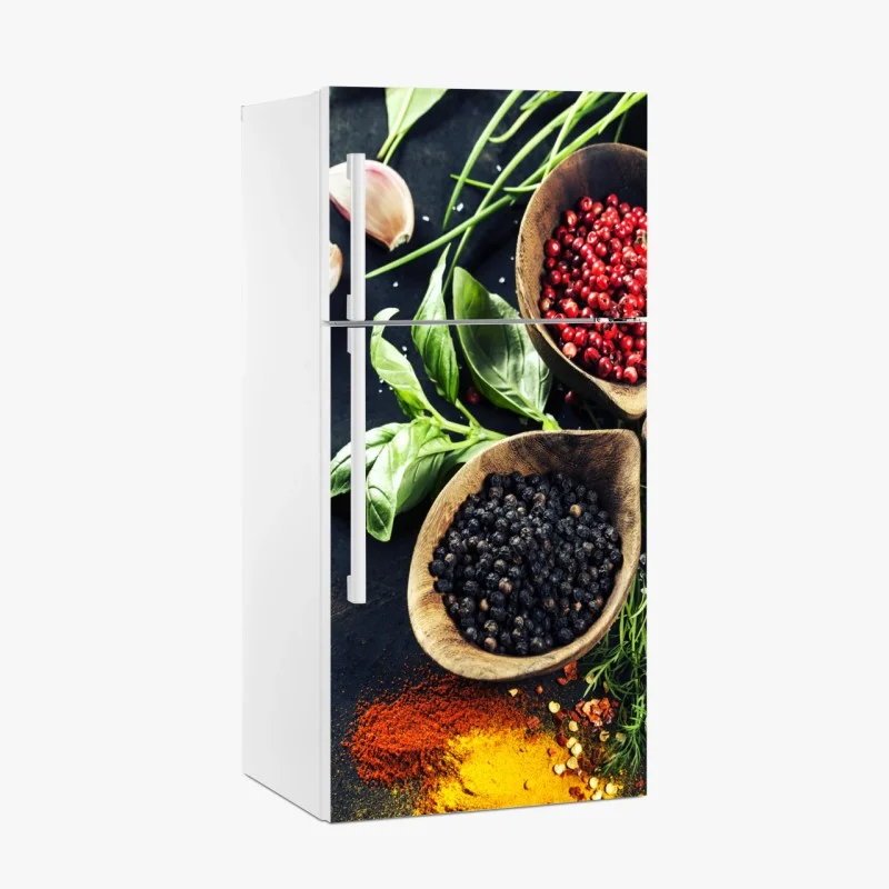 Adesivo per frigorifero esplosione di spezie e erbe aromatiche
