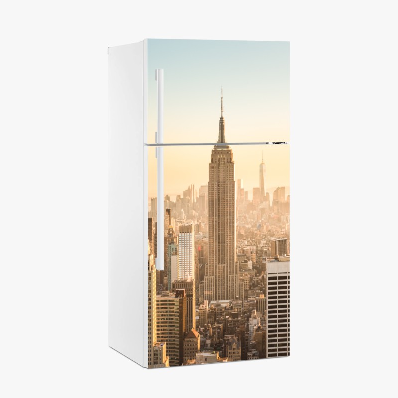 Adesivo per frigorifero panorama urbano di New York al tramonto