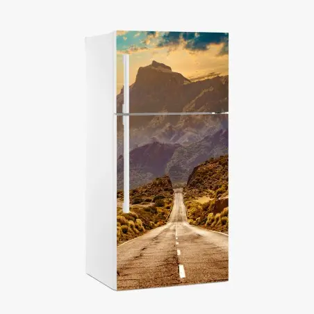 Adesivo per frigorifero strada verso il parco naturale di Tenerife • Wallissimo®