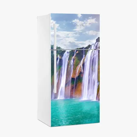 Adesivo per frigorifero panorama della cascata Jiulong a Luoping • Wallissimo®