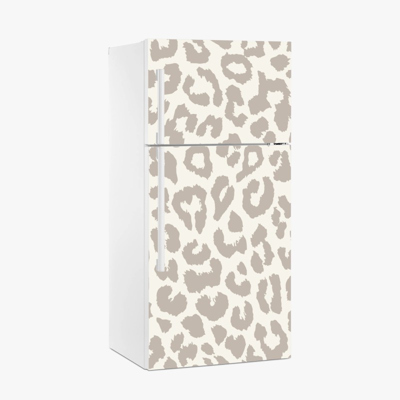 Adesivo per frigorifero motivo animalier maculato color sabbia