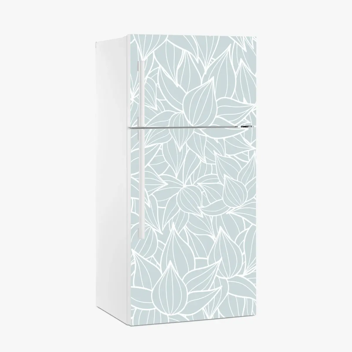 Adesivo per frigorifero motivo botanico in azzurro polvere • Wallissimo® Adesivo per frigorifero motivo botanico in azzurro polvere • Wallissimo®