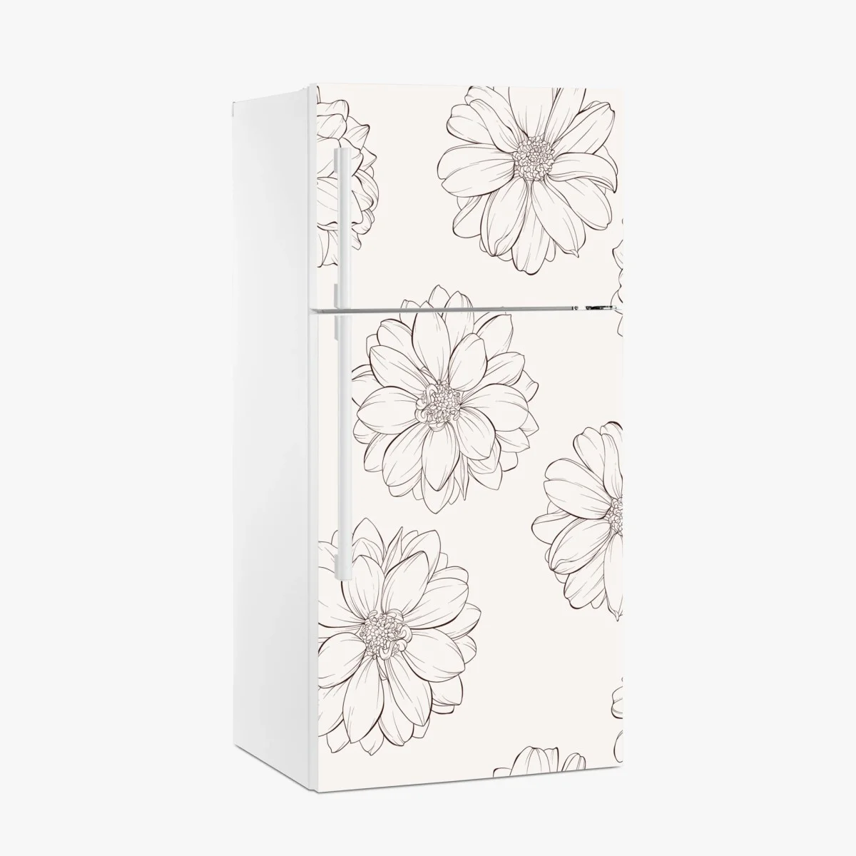 Adesivo per frigorifero motivo floreale elegante su sfondo neutro • Wallissimo® Adesivo per frigorifero motivo floreale elegante su sfondo neutro • Wallissimo®