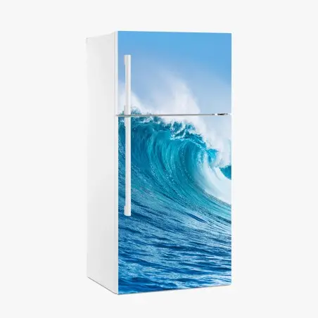 Adesivo per frigorifero onda maestosa dell'oceano • Wallissimo®