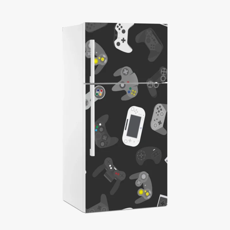 Adesivo per frigorifero pattern di controller da gioco retrò