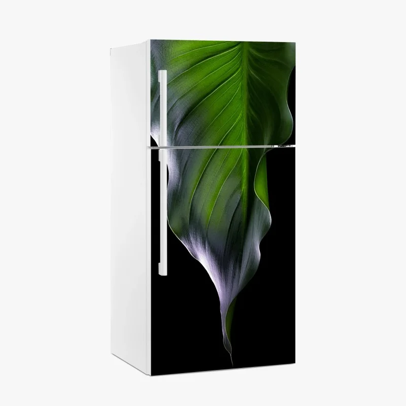 Adesivo per frigorifero eleganza della foglia verde