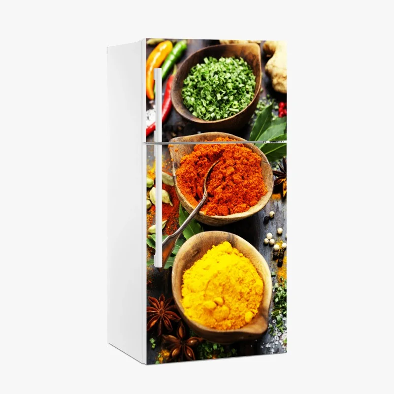 Adesivo per frigorifero esplosione di spezie e colori per la cucina