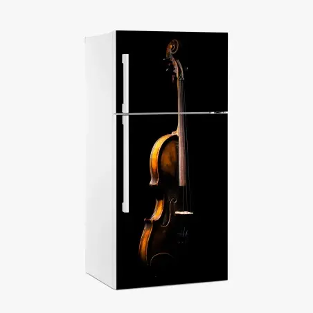Adesivo per frigorifero violino classico in controluce • Wallissimo®