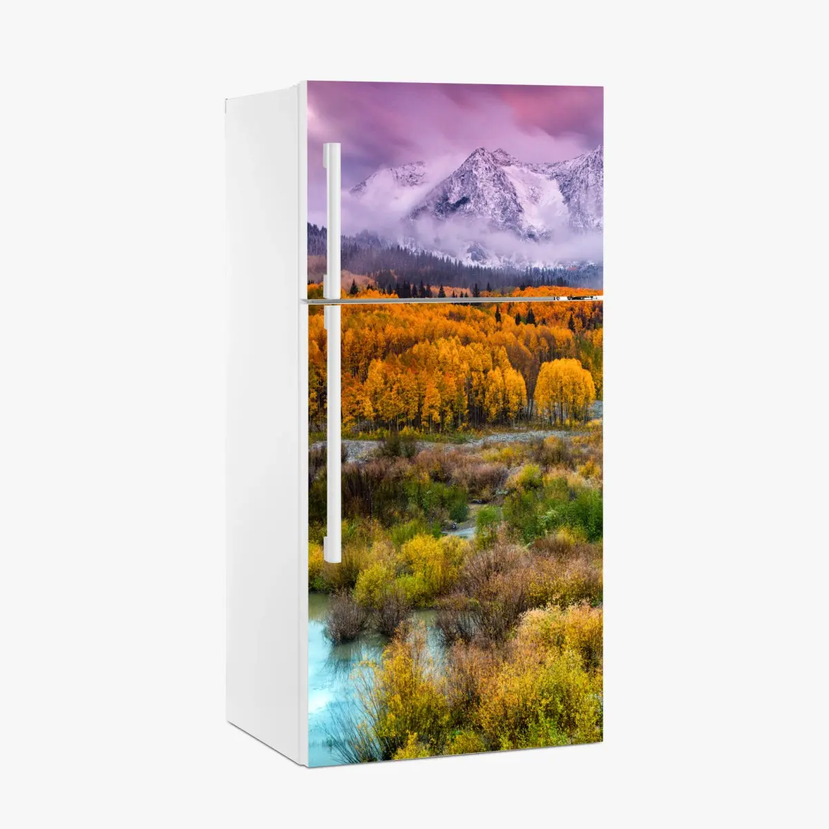 Adesivo per frigorifero alba rosa su East Beckwith, Kebler Pass, Colorado • Wallissimo®