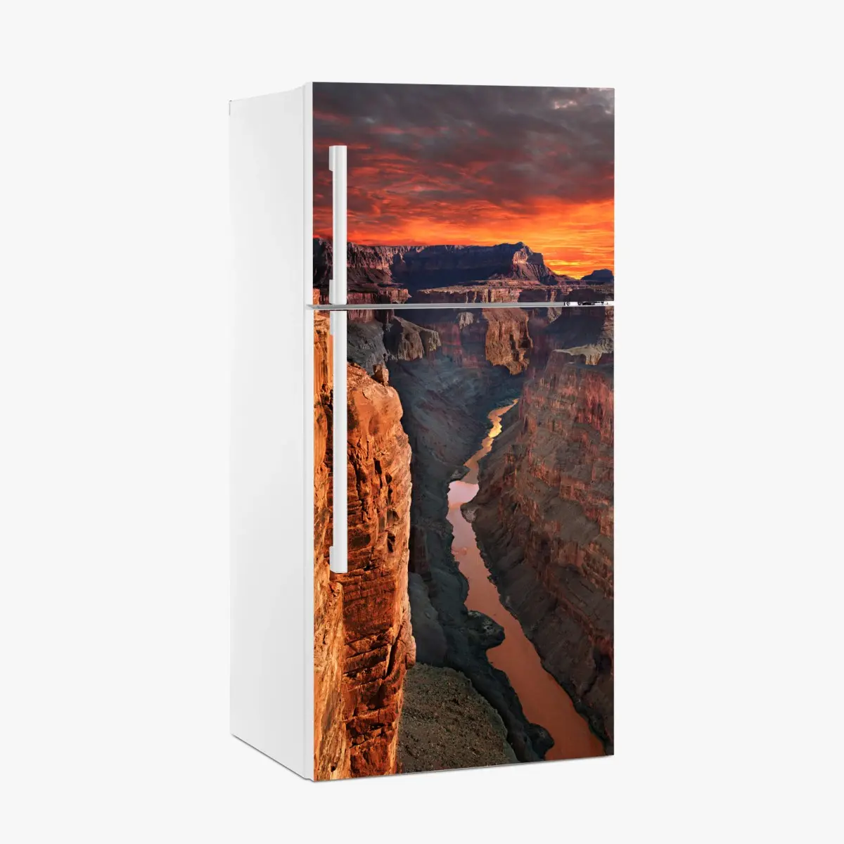 Adesivo per frigorifero panorama mozzafiato del Grand Canyon al tramonto • Wallissimo®