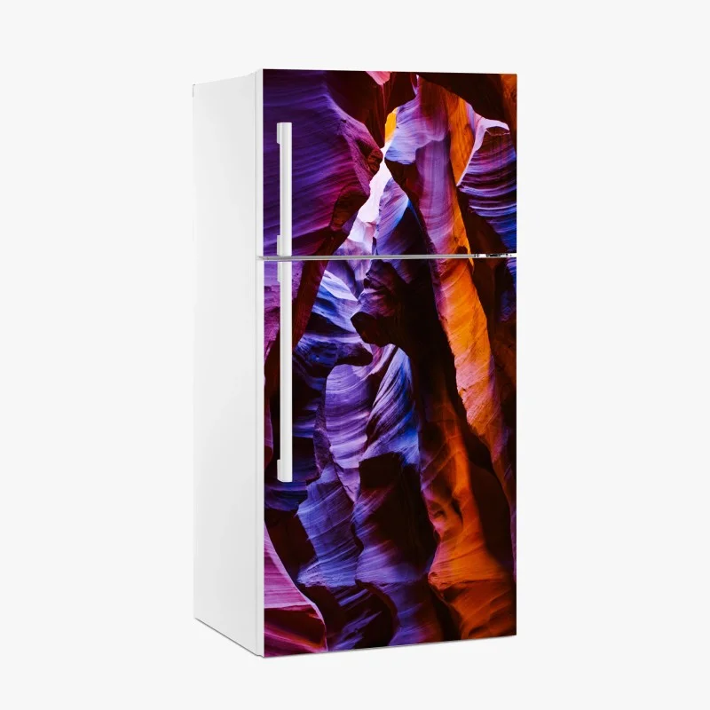 Adesivo per frigorifero danza di luce nel canyon di arenaria
