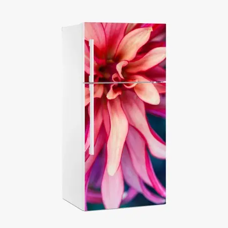 Adesivo per frigorifero petali in rosa: dettaglio floreale astratto • Wallissimo®