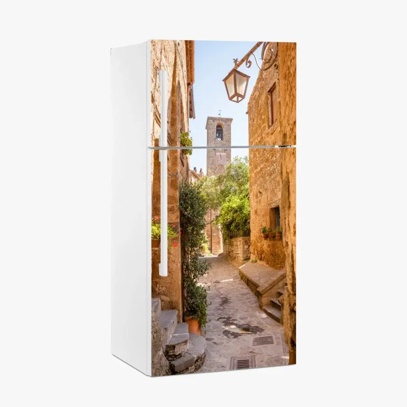 Adesivo per frigorifero vicolo medievale a Civita di Bagnoregio