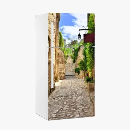 Adesivo per frigorifero vicolo antico di Les Baux • Wallissimo®
