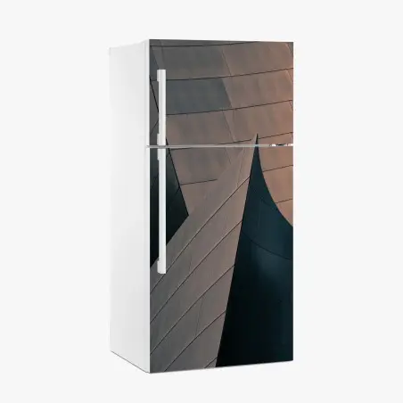 Adesivo per frigorifero curve e superfici metalliche astratte • Wallissimo®