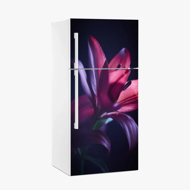 Adesivo per frigorifero giglio cremisi in controluce