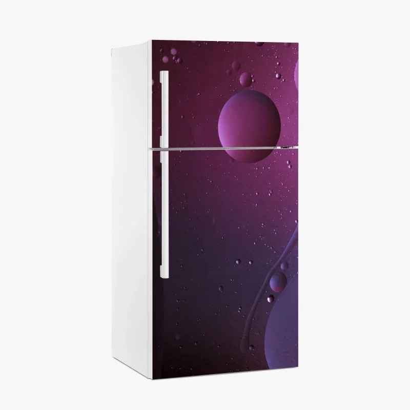 Adesivo per frigorifero universo in sfumature viola