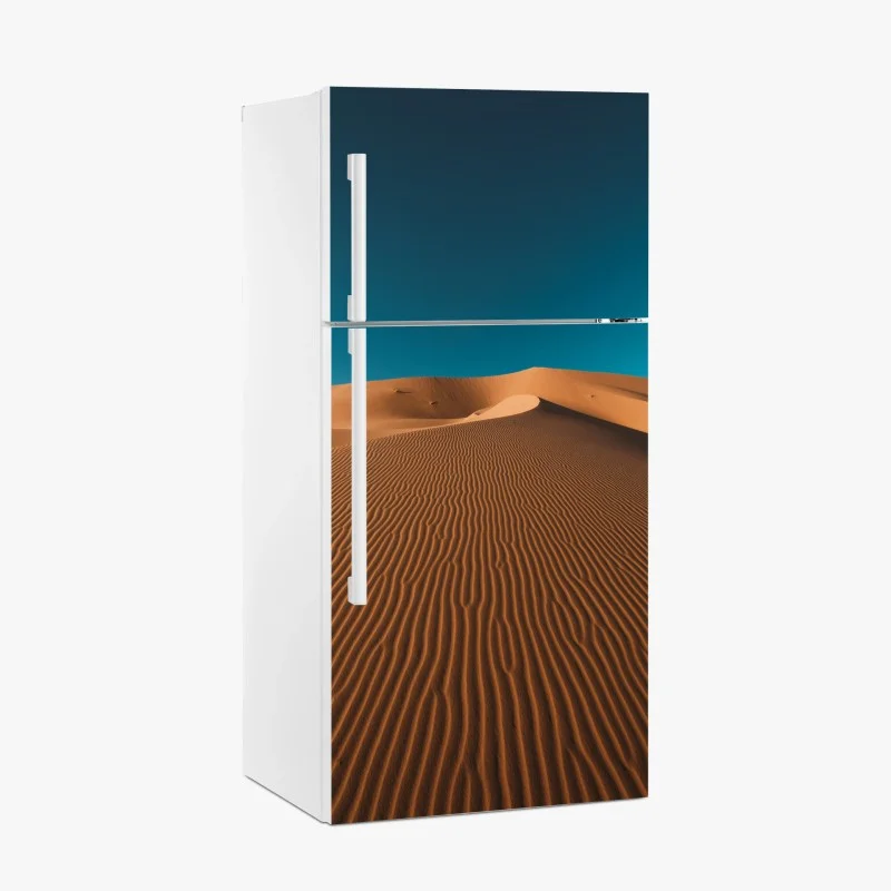 Adesivo per frigorifero dune dorate e cielo profondo