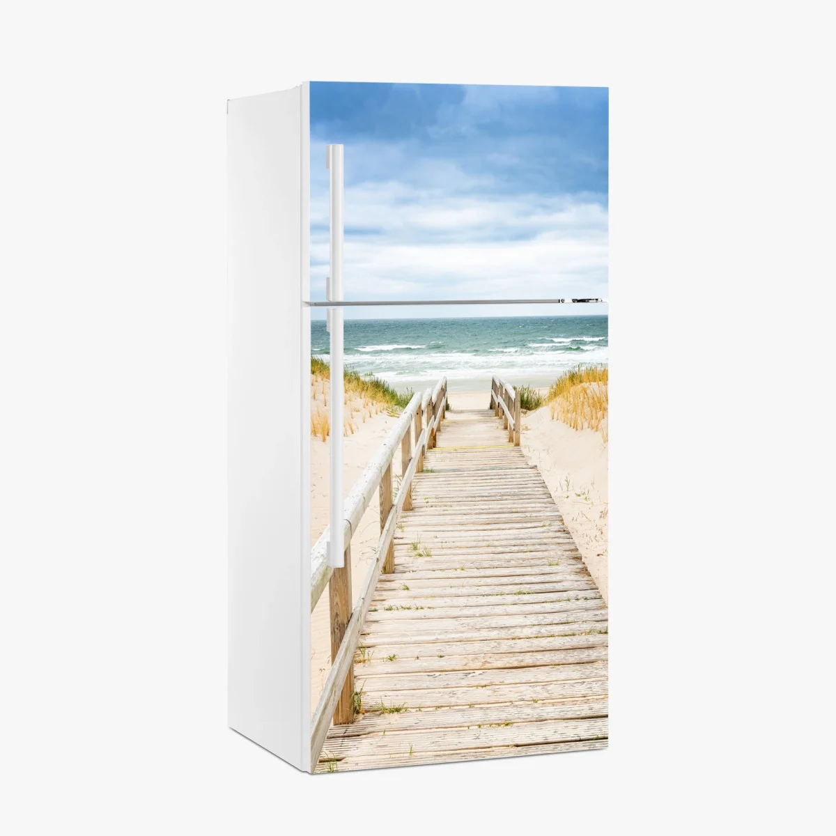 Adesivo per frigorifero passerella verso il mare di Sylt • Wallissimo® Adesivo per frigorifero passerella verso il mare di Sylt • Wallissimo®