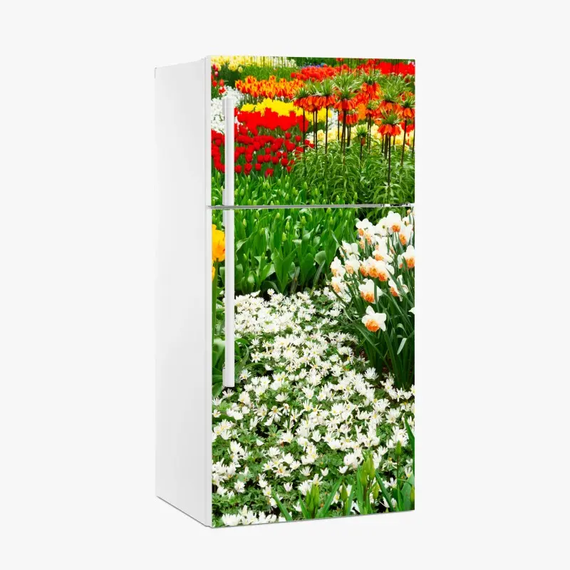 Adesivo per frigorifero esplosione di fiori primaverili