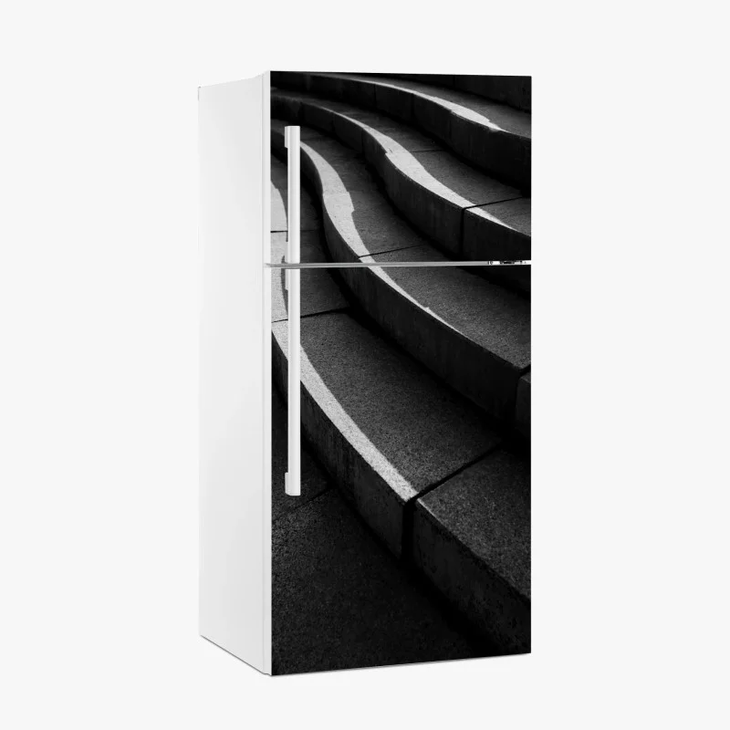 Adesivo per frigorifero curve di cemento: geometria urbana