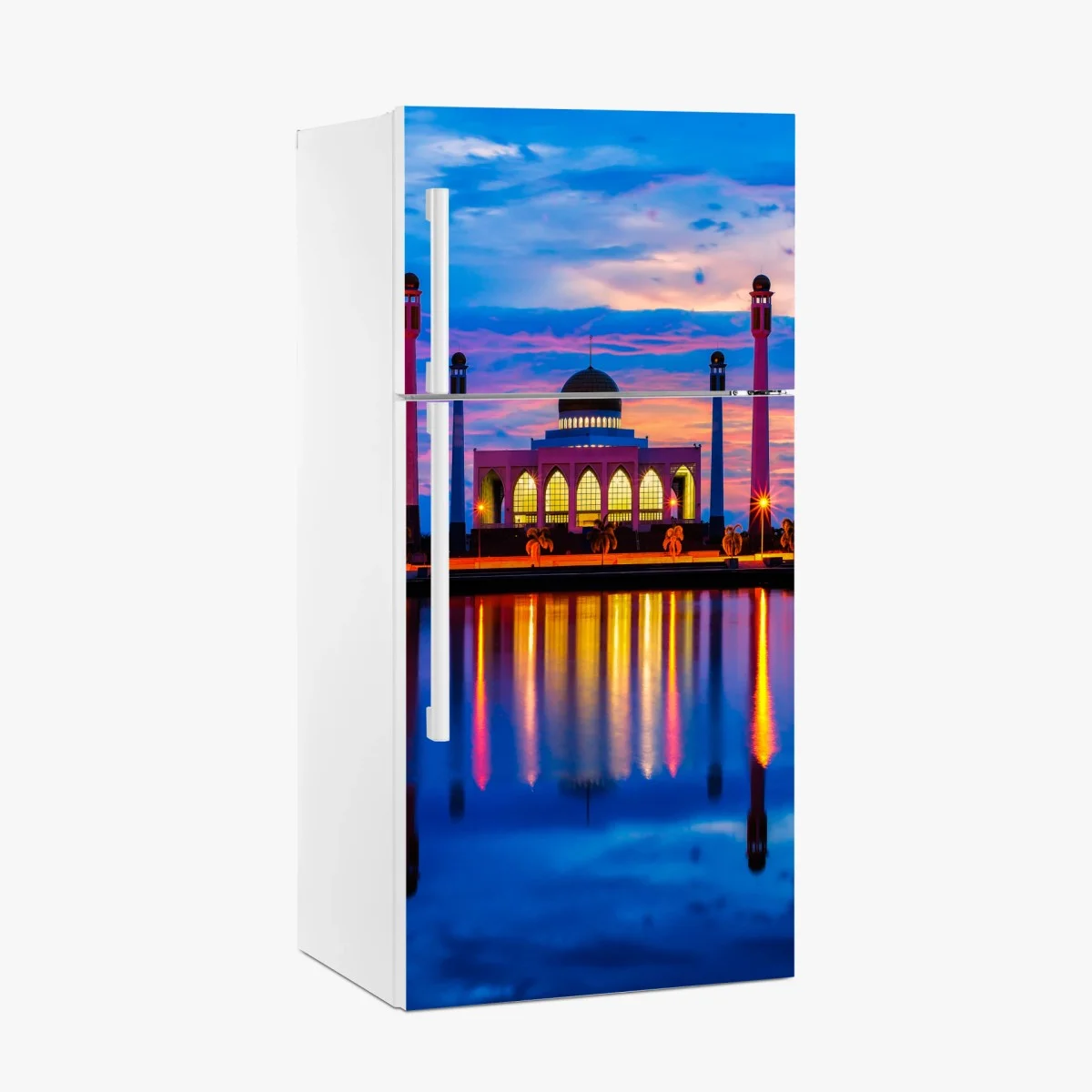 Adesivo per frigorifero moschea centrale di Songkhla al tramonto • Wallissimo® Adesivo per frigorifero moschea centrale di Songkhla al tramonto • Wallissimo®