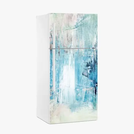 Adesivo per frigorifero riflessi d'acqua astratti • Wallissimo®